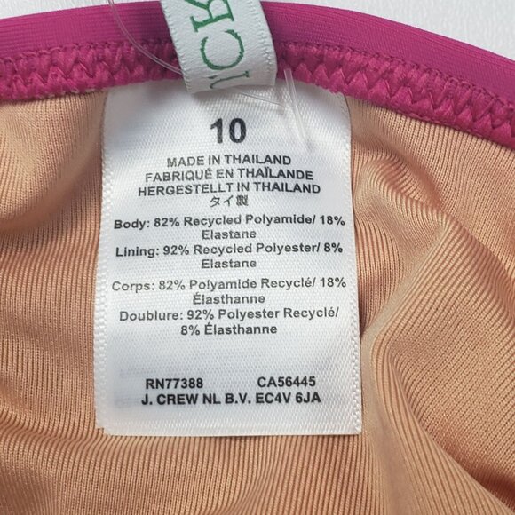 J.Crew Ruched V-Neck One-Piece Swimsuit Pink Radiant Fuchsia NWT $118 -Pick Size - Picture 10 of 14